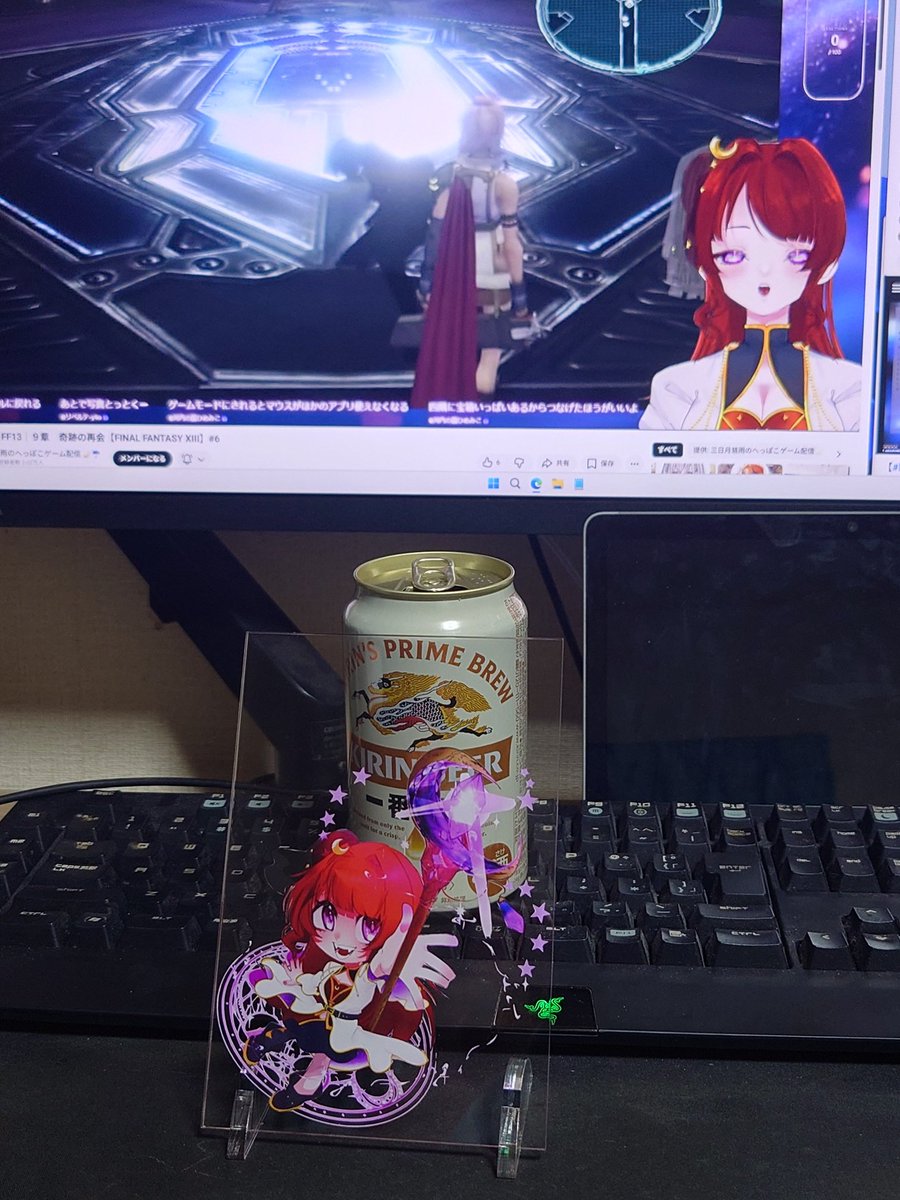 liberute's tweet photo. @jiu_moon アクリルパネルきた！配信と一緒に写真撮影！ https://t.co/eZytNnxIWI