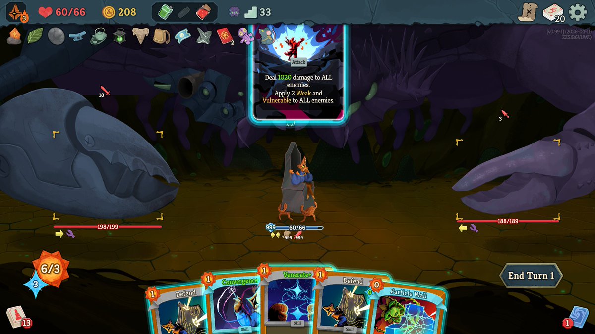 Brondips's tweet photo. Why is bro Aura Farming?! 😭😭😭 #slaythespire2 #sts2 #meme https://t.co/ySTD9VWxWa