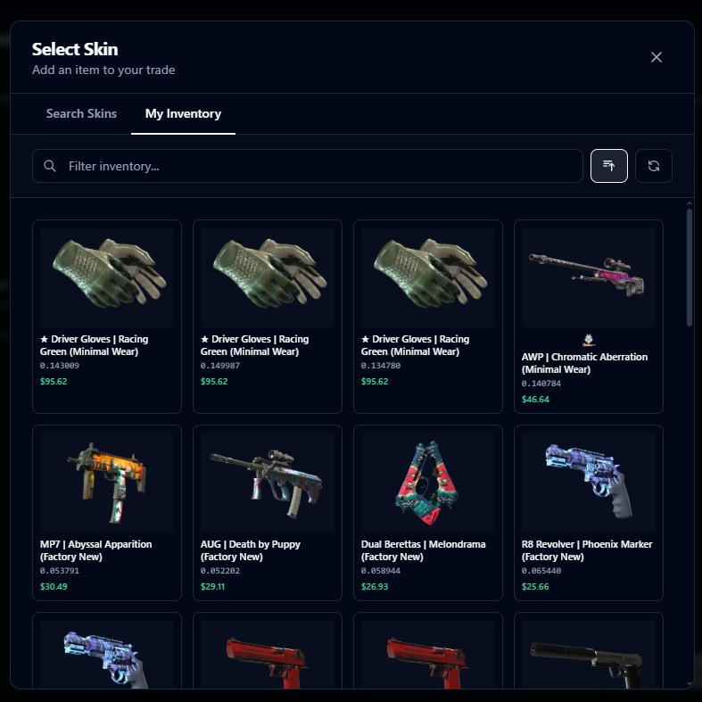 CS2Locker's tweet image. Paying 10% market fees just to swap your playskins? We're bringing the 2015 era of 1:1 trading back. 😎

Just list your items and set exactly what you're looking for on our trading page. 

Zero fees. Just pure skin-for-skin direct Steam offers. 🔥