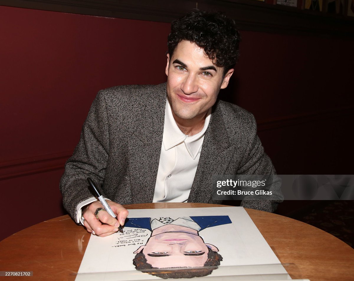 Darren at his Sardi’s Portrait Celebration 
Via Getty Images