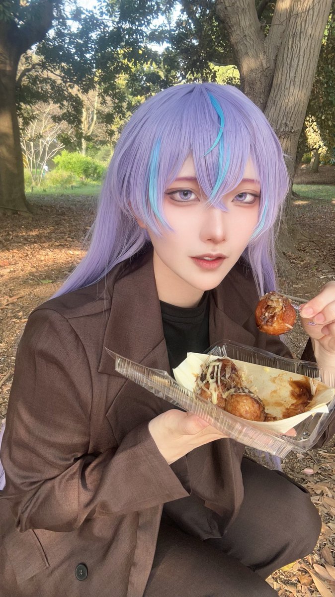 ⚠︎︎cosplay/🌈🕒.🐙🌟
お腹いっぱい食べました

 #めちゃつA春ピクニック
