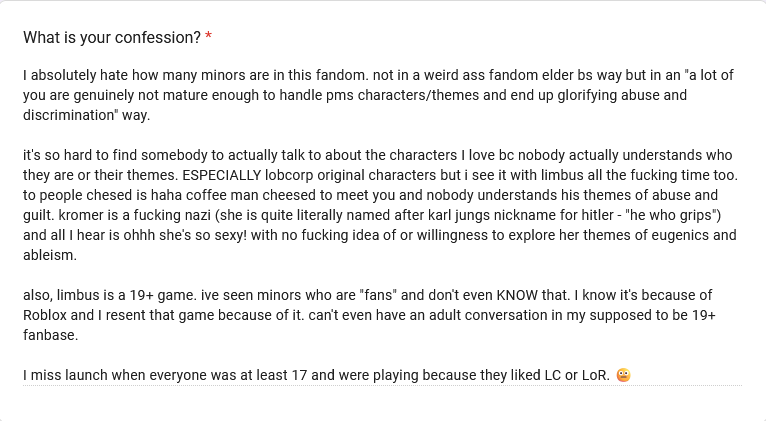 Project Moon Confessions tweet media