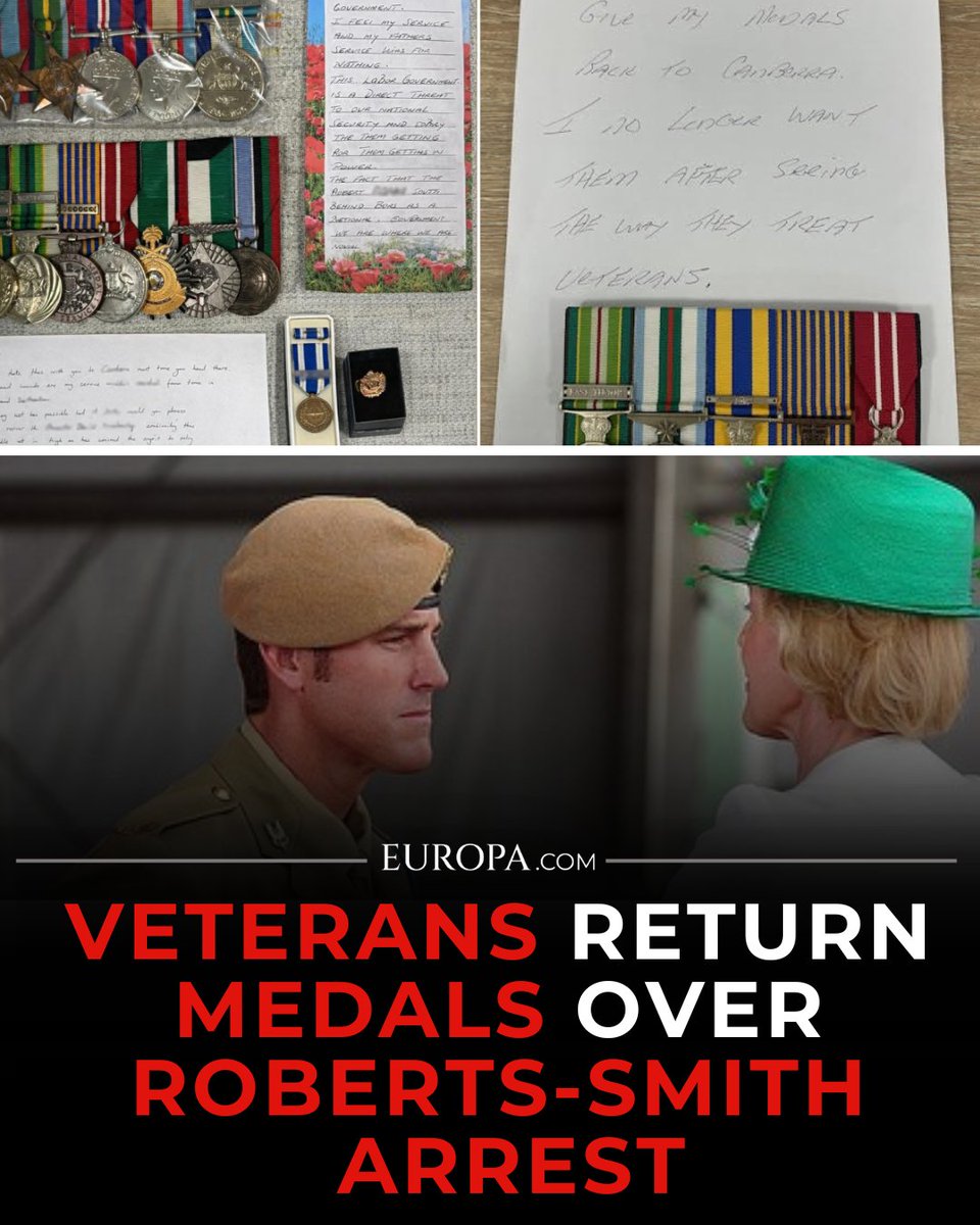 🇦🇺 Australian veterans are returning their medals to MPs after SAS soldier Ben Roberts-Smith was charged with alleged war crimes.

Several handed in decorations to politicians including Phillip Thompson and Bob Katter, along with letters describing “betrayal” and a loss of trust