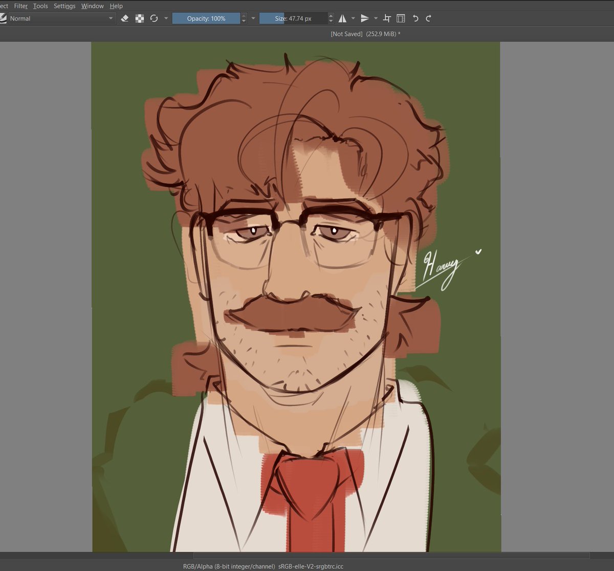 _Kwohf_'s tweet photo. Harvey doodle. https://t.co/52Y2OXxcFA