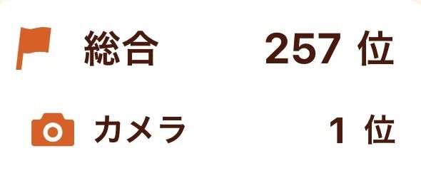 月初過ぎてのカメラランキング1位は初