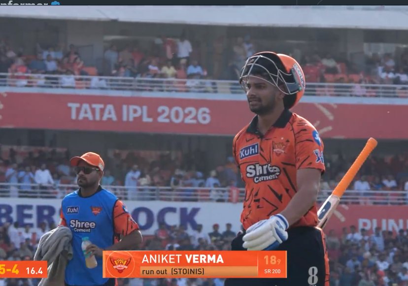 catman_speaks's tweet image. That's not an double run here. Aniket shouting NO..NO....But Klassen runs...Aniket RUN OUT.

Sad for Aniket Verma...

#SRHvPBKS