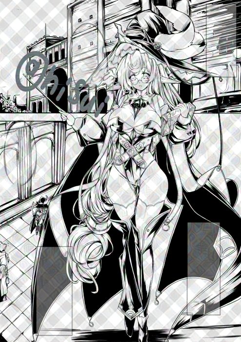 ウィザードエルフちゃんが大変な目に合う漫画 ペン入れ開始 