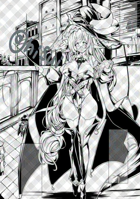 ウィザードエルフちゃんが大変な目に合う漫画 ペン入れ開始 