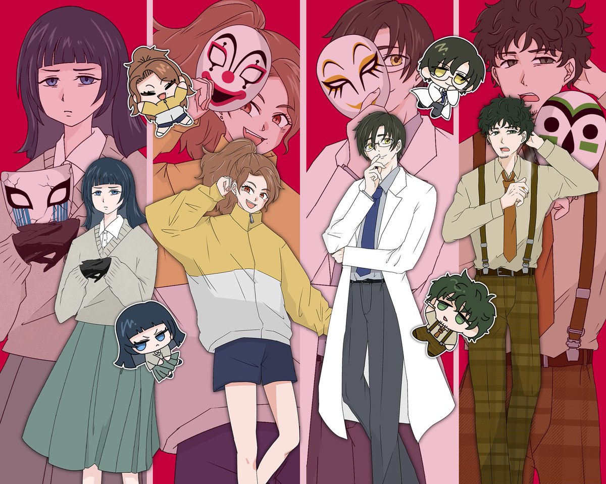 こちら探索者のイラストを描かせて頂きました～～～！！！描いててめっちゃ楽しかったしこの子たちがどんな子になるのか楽しみで仕方ない・・・・！！がんばろうゾ！！！
#加須早中ソプスク