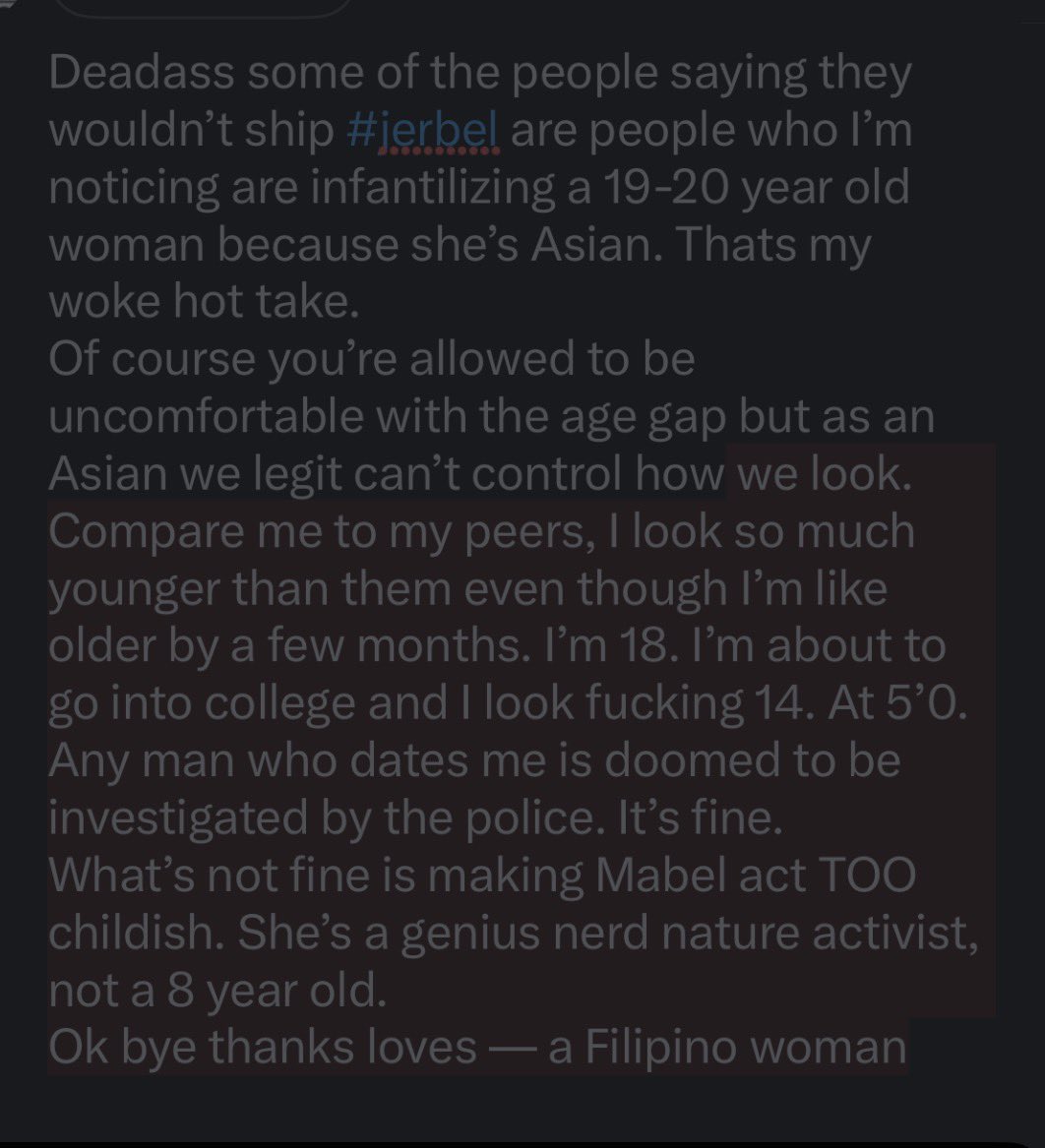 4ngelstine's tweet image. My #jerbel hot take
