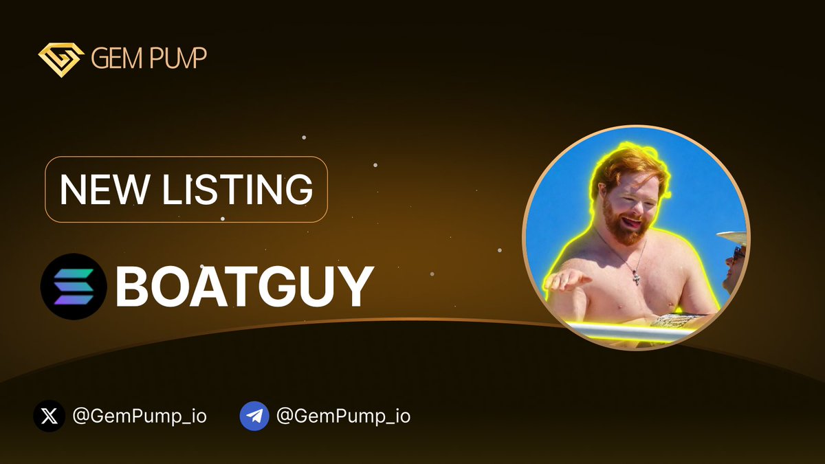 Gempump_io's tweet photo. ๐ #BOATGUY listed on https://t.co/0O39wVbuPx
๐ CA: 7bfbBZXpMYbNjhZ6eQ8Ch8VFAbgcz4WsrY7JtQKcpump
โ๏ธ X๏ผhttps://t.co/8Ib6GqNWqy
๐ GemPump๏ผhttps://t.co/A6BbOJ3X3c
#NewListing #GemPump #100xGem https://t.co/6z1JLtiEME