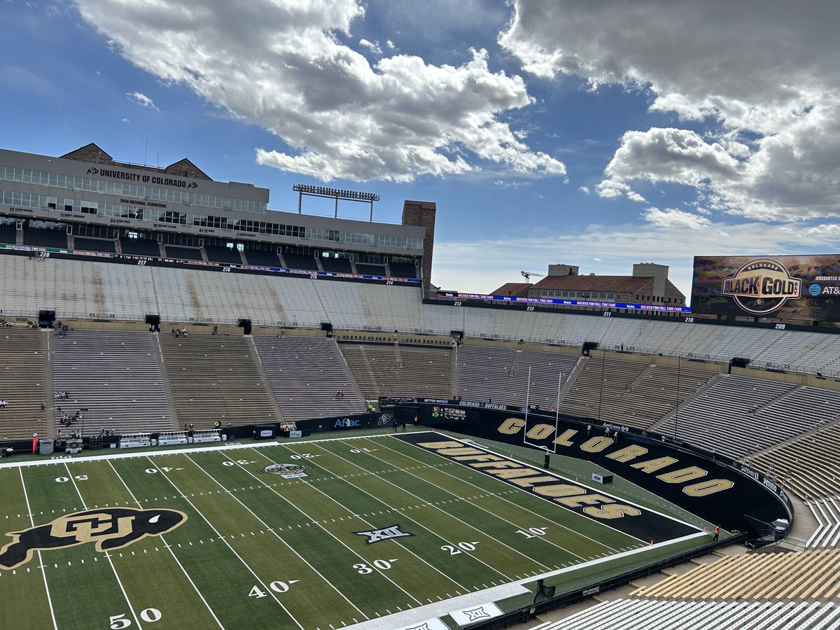 Colorado Buffs spring game later today at Folsom Field #cubuffs