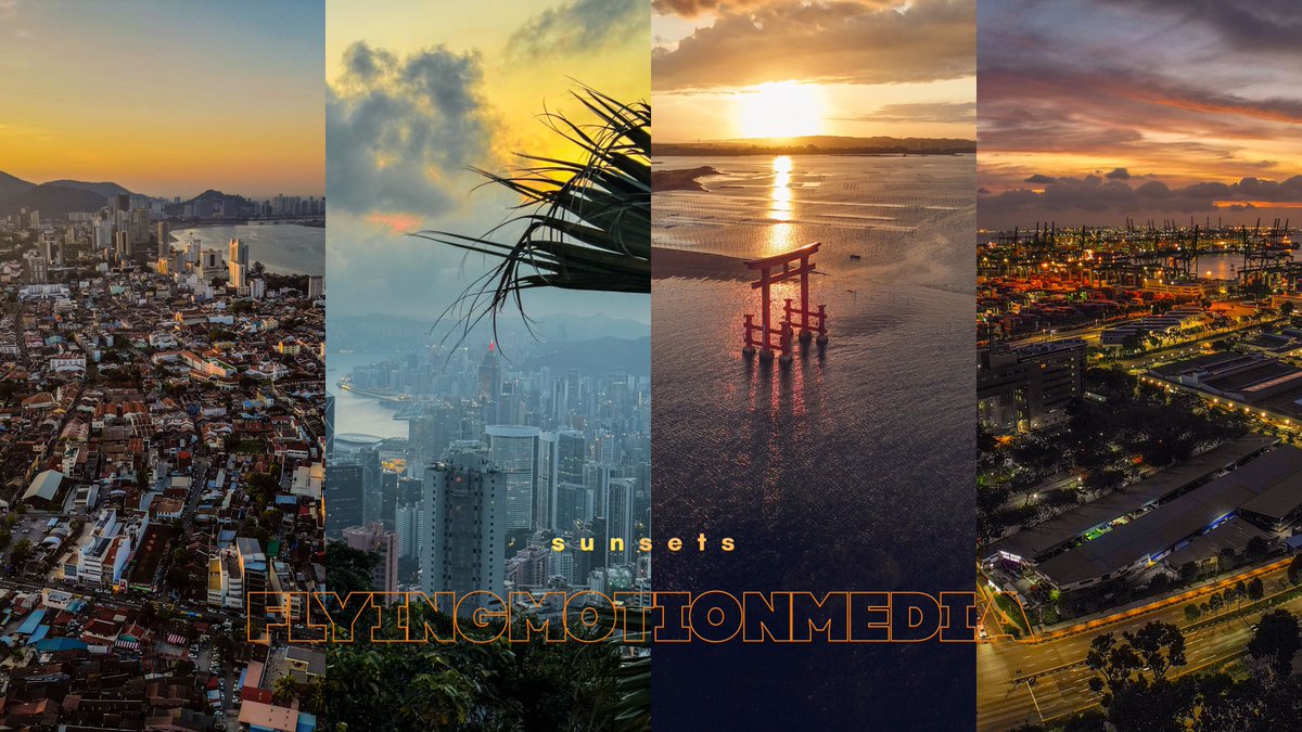 Flying_Motion_'s tweet photo. Sunsets in Asia 🌞
Penang , HongKong , Japan , Singapore 
Have a fantastic Sunday 🥰
#sunsets #cinematic #Penang #Malaysia #HongKong #Japan #Singapore #travel #dji #drone #views https://t.co/D2aP2hy9gY