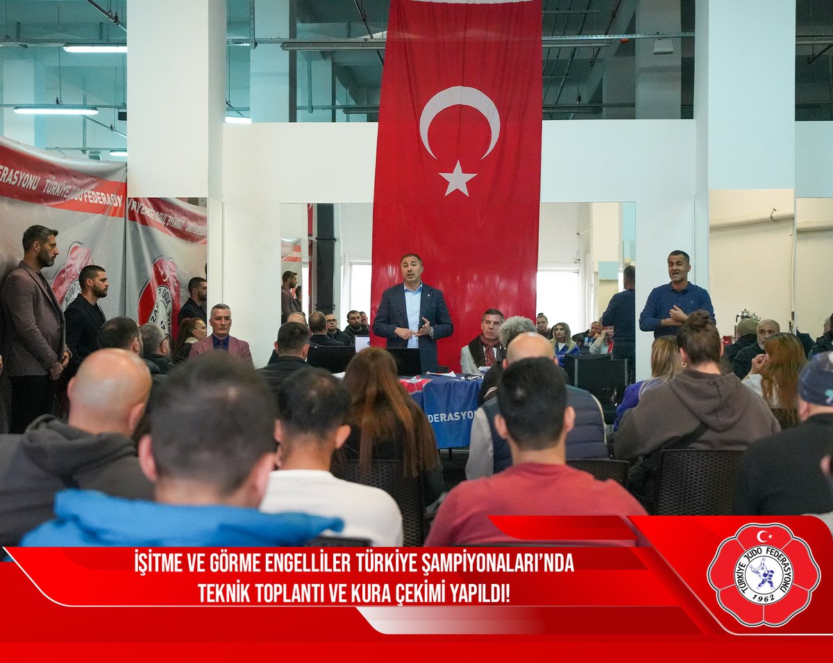 İşitme ve Görme Engelliler Türkiye Judo Şampiyonaları'nda Teknik Toplantı ve Kura Çekimi Yapıldı!

Federasyonumuzun 2026 yılı faaliyet programında yer alan Spor Toto İşitme Engelliler Büyükler ve Gençler Türkiye Judo Şampiyonası ile Spor Toto Görme Engelliler Büyükler Türkiye