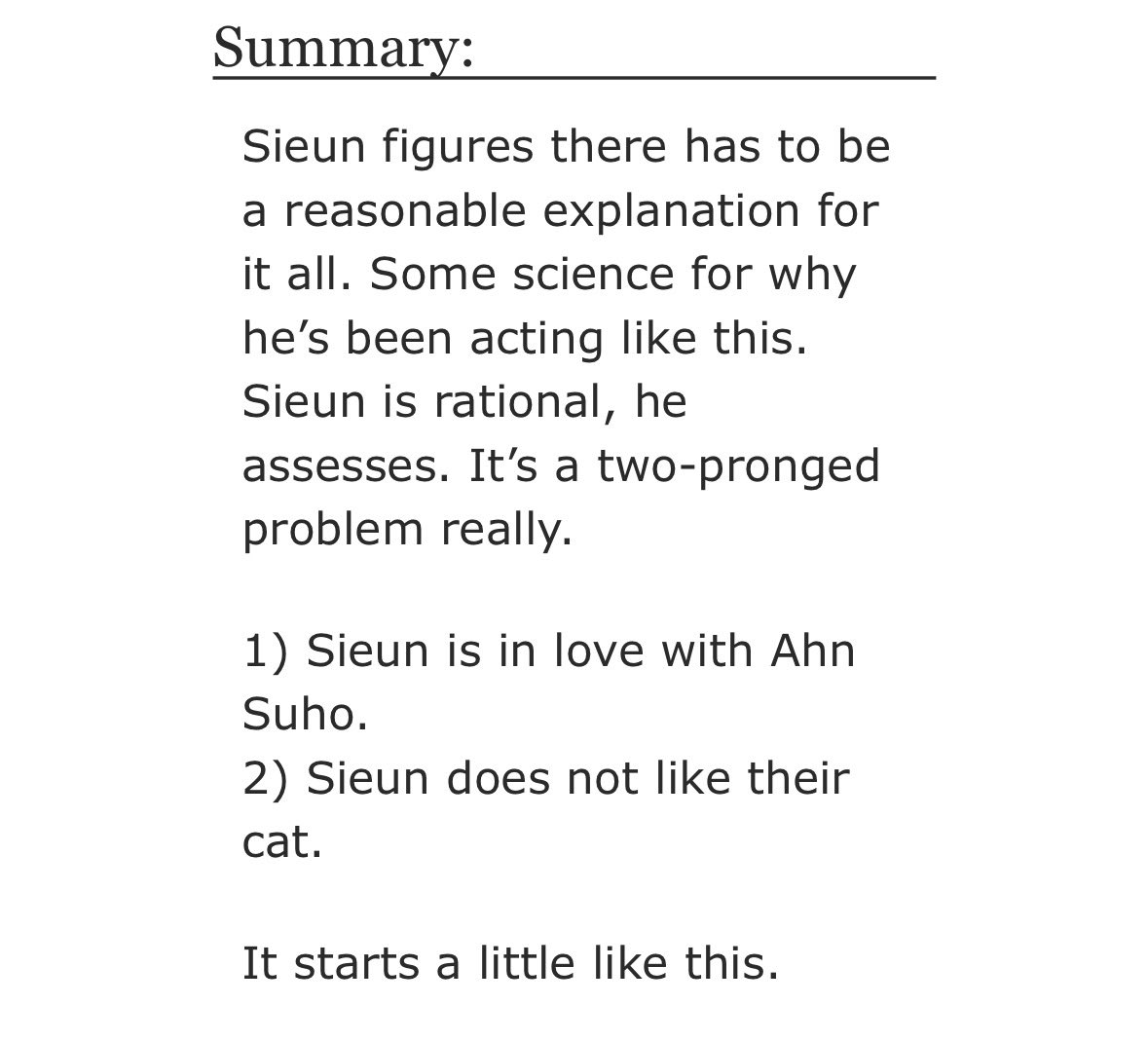 mystiquill's tweet photo. #shse fic! Neural and Molecular Contributions to Jealousy (Amongst Cats)

⭐️ sieun is jealous of a cat (yes, he's aware of how stupid that sounds)
⭐️ touch-starved sieun &amp; loverboy suho 
#shseweek2026 #shsefest #shseweekday_6 @shseevents 
https://t.co/uVUduPFI5v https://t.co/93ZNqsfQDR