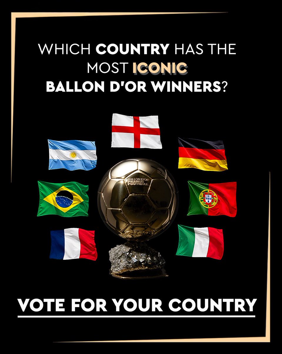 ballondor's tweet image. Your country needs your vote 🗳️

Support your nation's history and make your voice heard. Every vote counts.

🌕 VOTE NOW: 
👉 Ballondor.com

#ballondor #football #footballhistory
