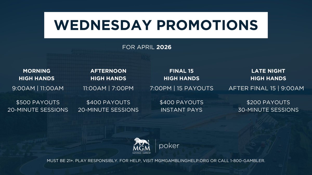 MGM National Harbor Poker tweet media