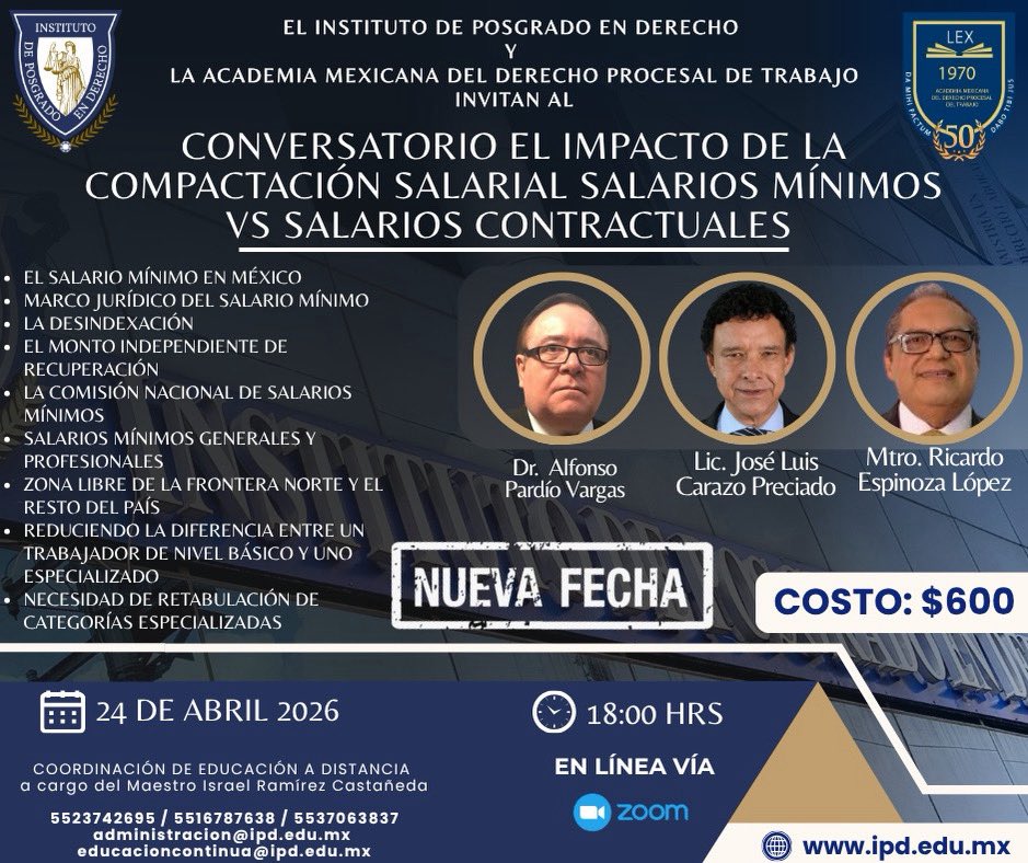 Instituto de Posgrado en Derecho tweet media