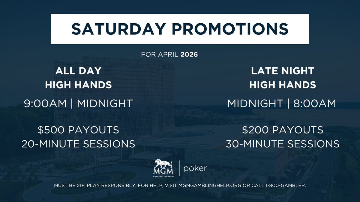 MGM National Harbor Poker tweet media