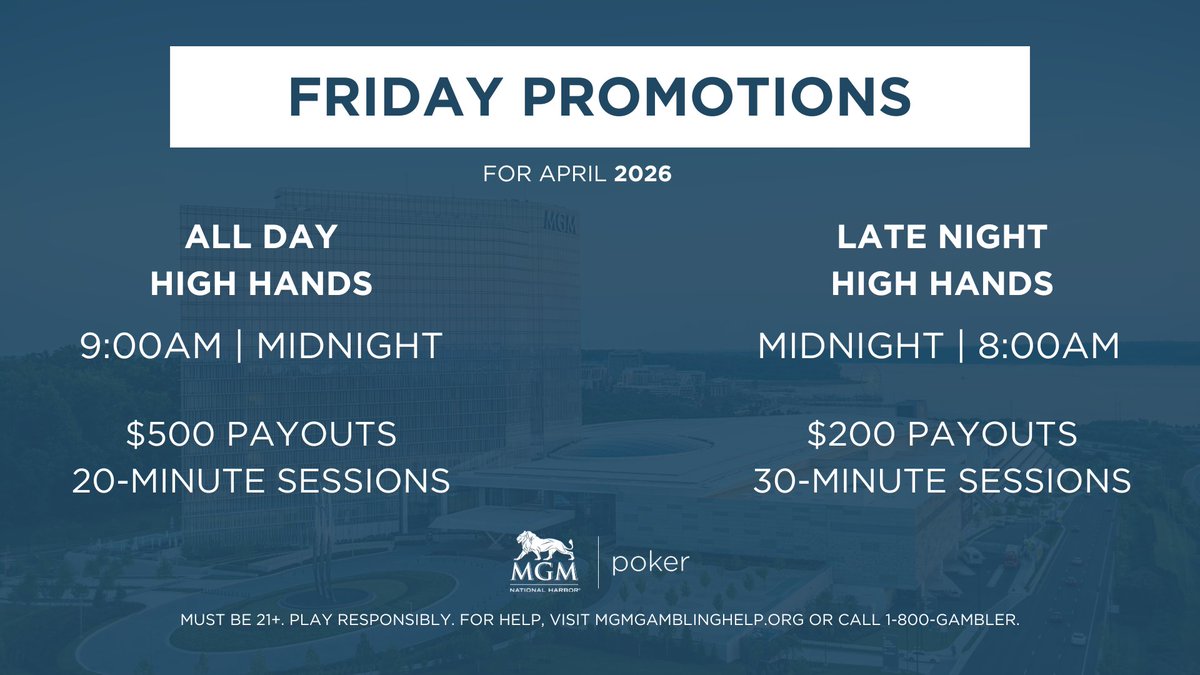 MGM National Harbor Poker tweet media