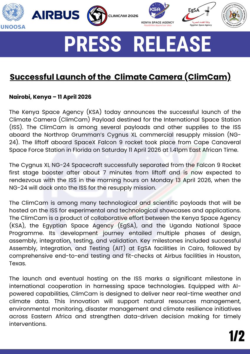 Kenya Space Agency tweet media