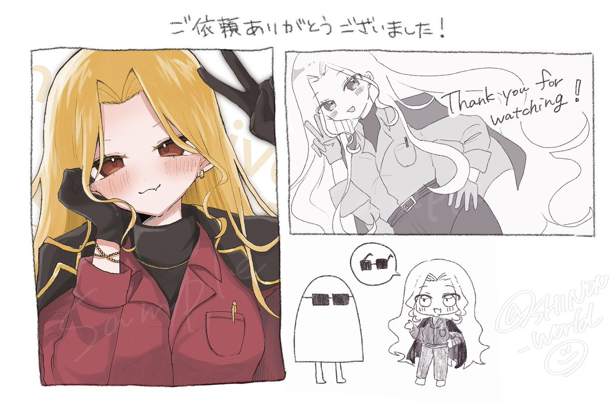 SHINON_world's tweet photo. ♦︎「2周年記念イラスト&amp;配信待機画面」
担当させていただきました！
よろしくお願いいたします！ https://t.co/XzemtuECdW