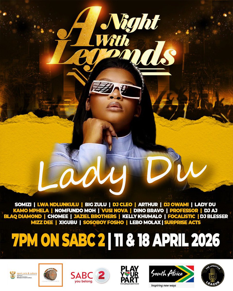 BongsMahlangu_'s tweet image. I know Lady Du performance will bring unmatched energy and authenticity.

The crowd will be moving from start to finish. Catch it tonight at 7PM on SABC 2.

#ANightWithLegends #SABC2 #LiveMusic