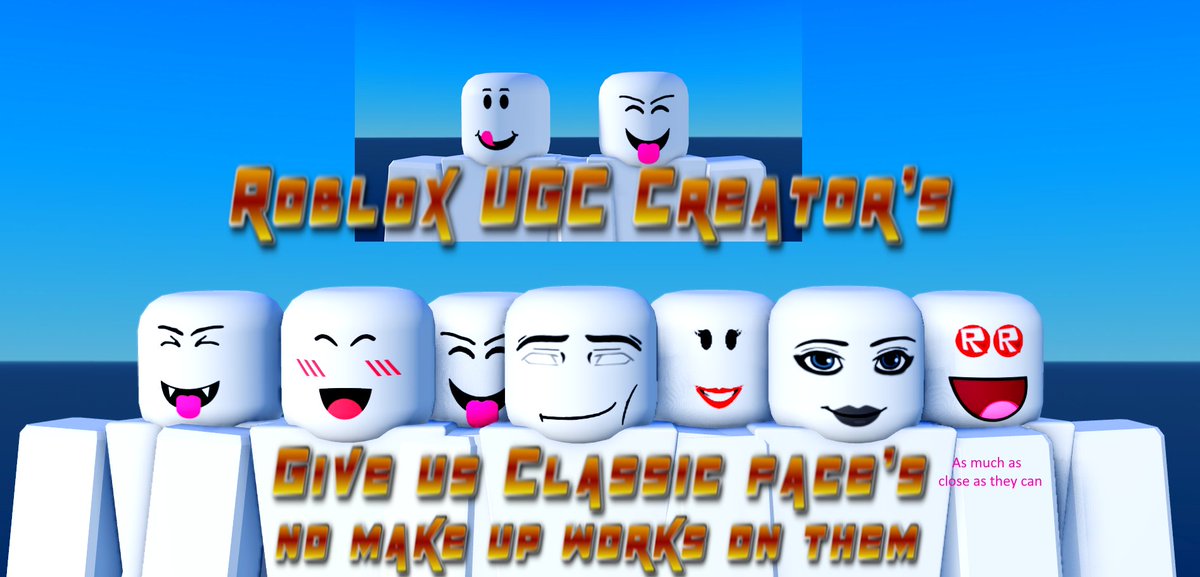 ZayaZX2012's tweet photo. #roblox #RobloxUGC #RobloxRTC What Roblox gave us: 3D faces we never asked for and makeup that no one uses (it doesn’t even fit the classic faces). 💀
VS
What UGC creators give us: Classic faces as much as possible, where the makeup doesn't work.
Which side are you on? 🎮 https://t.co/h5BauExsNi