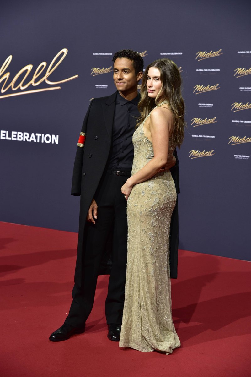 Stud_Zodiac's tweet image. Jaafar Jackson et sa fiancée Maddie Simpson pour l'avant-première de "MICHAEL" à Berlin !

May Calamawy ("MOON KNIGHT") pour la première de "THE MUMMY" à Los Angeles