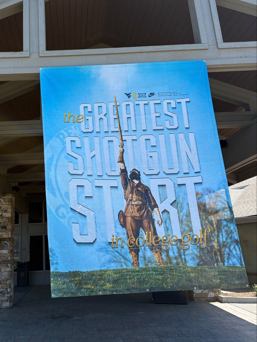 SeanCovich's tweet image. The Greatest Shotgun Start in College Golf gets underway Monday at 8:15 AM, admission is free.. hope to see a lot of Mountaineer fans in the gallery! #LetsGo ⛳️