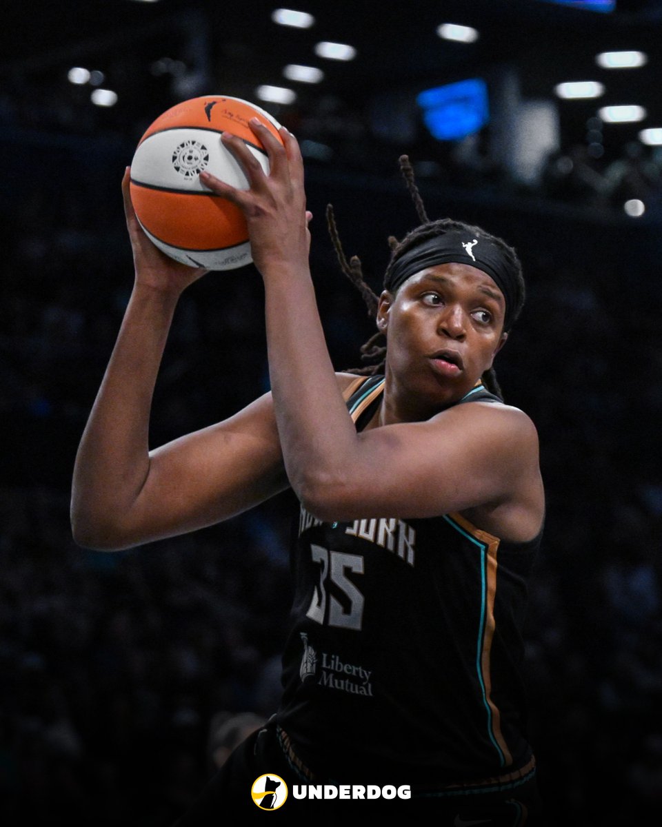 UnderdogWNBA's tweet image. Jonquel Jones to sign a multi-year contract with the Liberty, per @madkenney.
