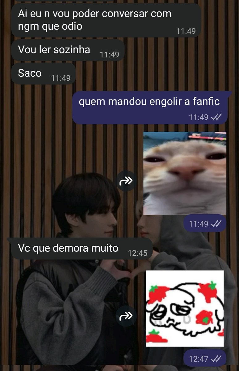 cara eu to lendo uma Ji centric desde o mês passado, ela tem 400k de palavras, mas em minha defesa minha vida ta super corrida, mas a AELSEN COMEÇOU ESSA MESMA FANFIC NESSA QUARTA E JÁ LEU MAIS CAPÍTULOS Q EU
ELA TA HUMILHANDO UMA POBRE UNIVERSITÁRIA EM ÉPOCA DE TCC, SEGUE PROVAS