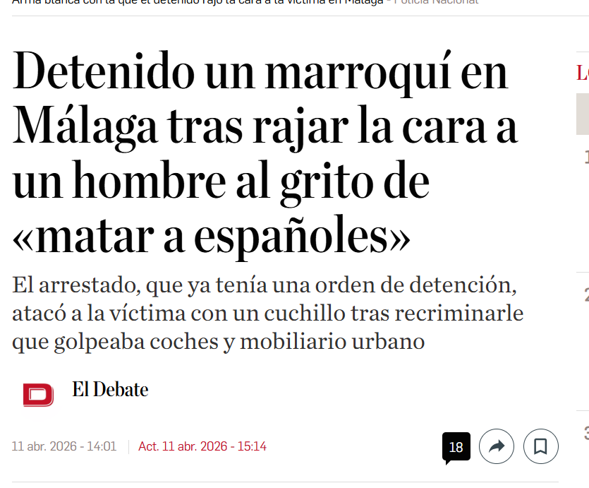XSlayerX666's tweet photo. 📢📢La misma mierda de siempre, iba molestando a la gente que pasaba, diciendo que iba a matar a todos los españoles, golpeando mobiliario urbano y coches aparcados, hasta que alguien cayó en su trampa, el recriminó su actitud, exactamente lo que el ser de luz angelical estaba esperando y enseguida sacó el cuchillo y le cortó en la cara.