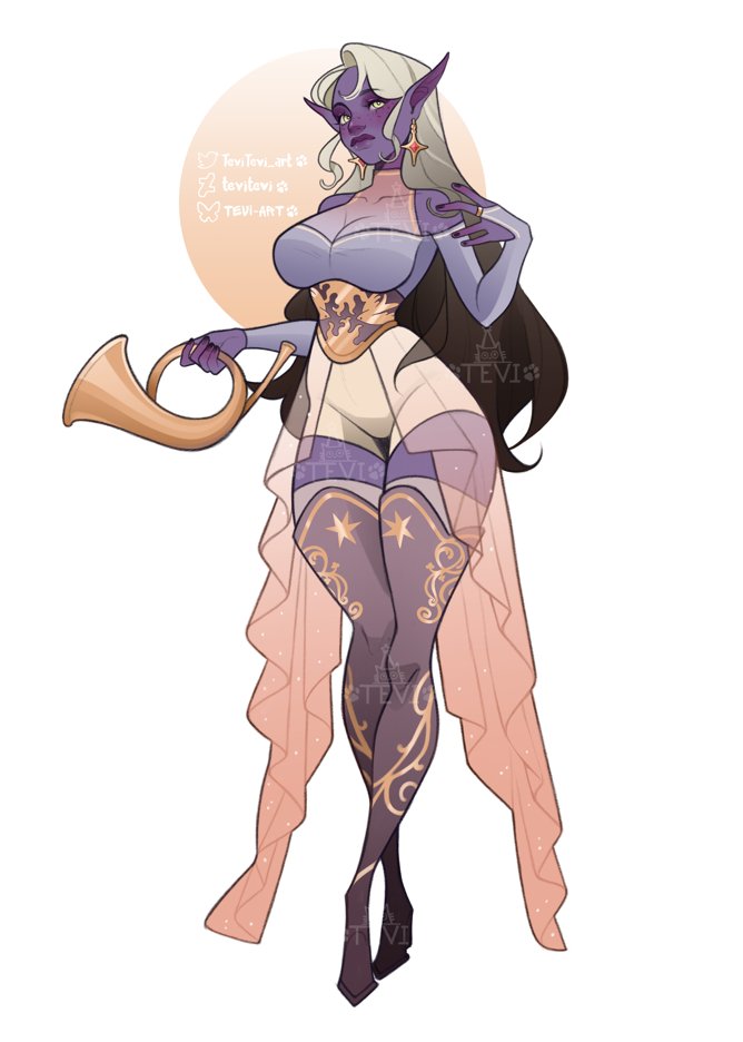 TeviTevi_art's tweet image. ✨💜📯Commission for @_choukolatte 📯💜✨
#commission #DnD #DnD_character #commissionopen