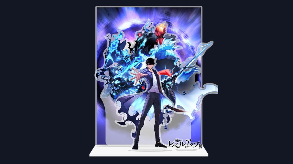 sololevel_exh's tweet photo. 【緊急クエスト発令】
『俺だけレベルアップな件 展』かつてない規模のレイドが東京・渋谷で開幕⚔️

⚠️限定販売！残りわずか⚠️
【入場券＋VIP限定グッズBOX】先行販売中🔥
限定アクリルチケットや新発売のジオラマスタンドを入手せよ！全国配送可能📦✨

▼ご購入はこちら(ツリーをチェック)
👇