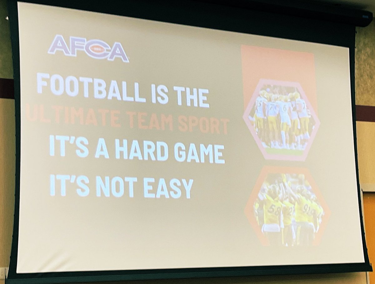 CoachFam's tweet image. Really enjoyed getting to listen to @WeAreAFCA Executive Director - Coach Craig Bohl yesterday. The influence coaches have is unmatched! #Coaching  #NDHSCA