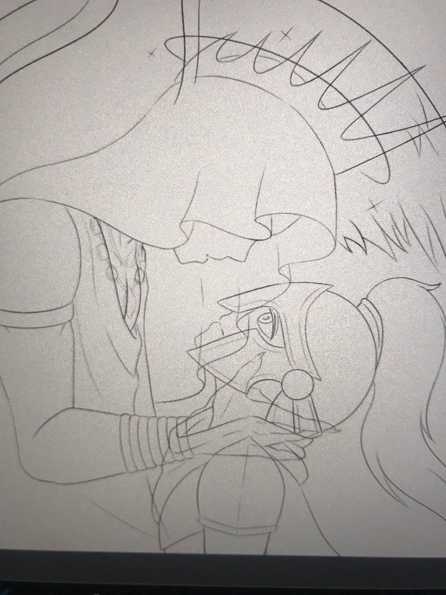 KatKitCat's tweet photo. When you finished the lineart but now you can’t tell which line is which and there over 50 layers

Send help! I’m crashing out so bad and I haven’t even started the colors yet! https://t.co/mL1tjsJ7wl