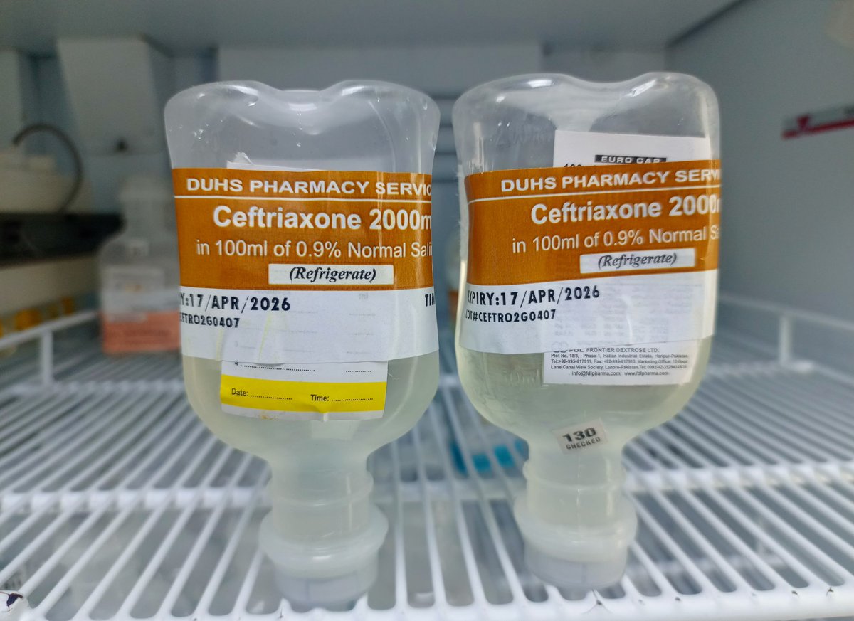 MoarSahitoPTI's tweet photo. Ceftriaxone 2 g is commonly prescribed once daily (OD). 

In which clinical condition is it given twice daily (BID).? 🤔 https://t.co/zukBnKC5KJ