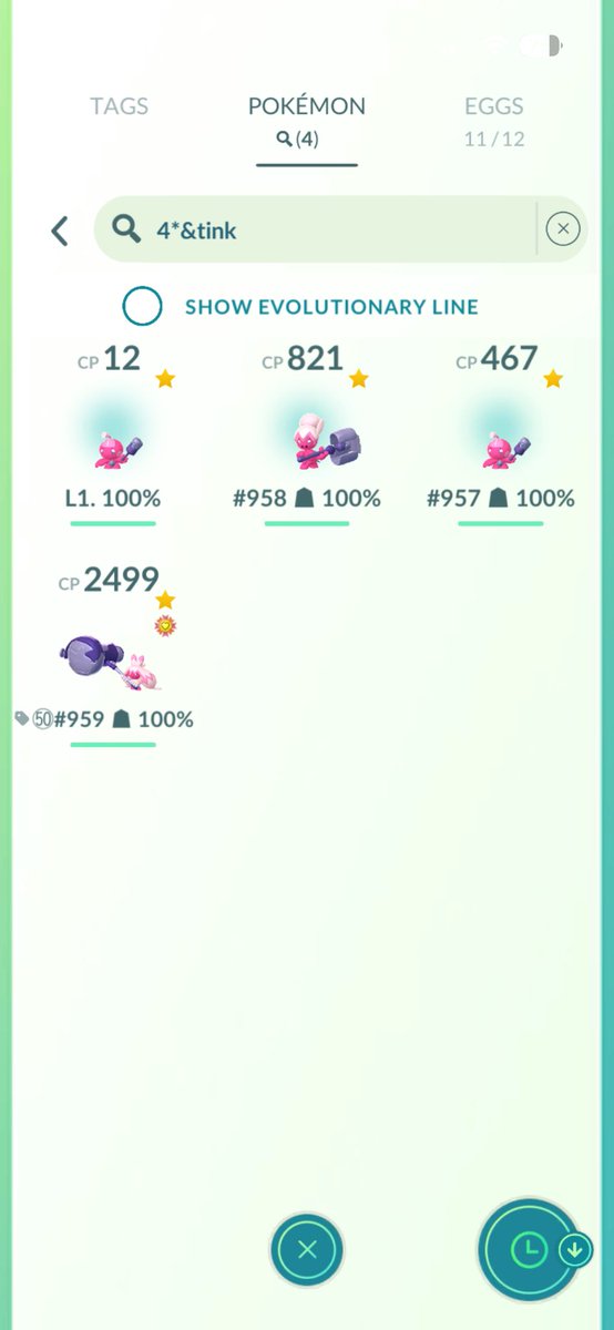 Tinkatink Comm Day 🤝

1110 Caught ⚓️
50 Shinies 
3 BG Shinies ✨
3 Hundos 💯

#PokemonGo #CommunityDay