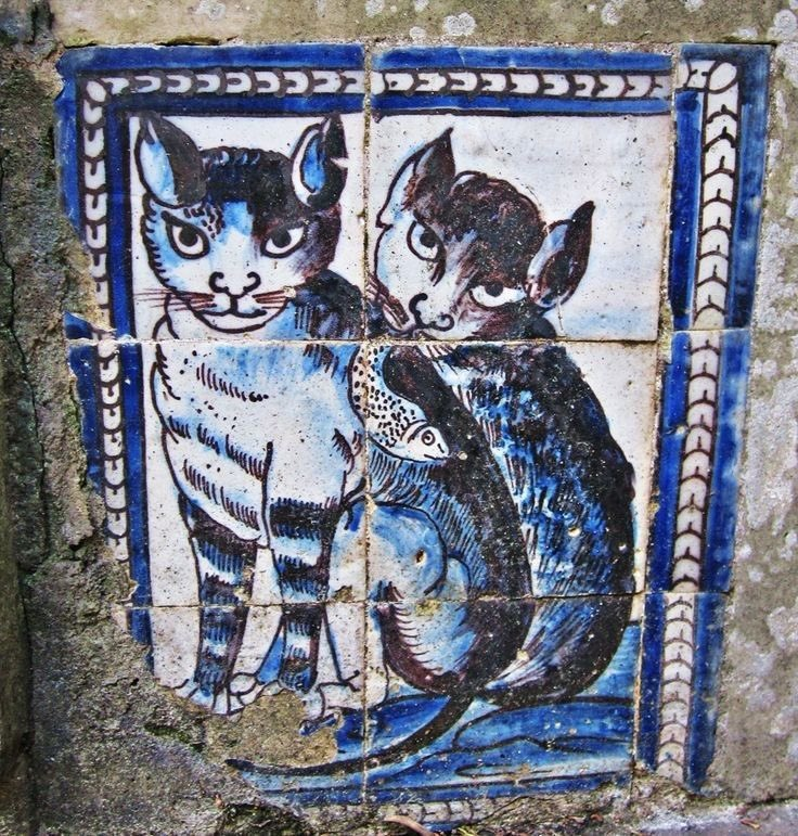 17th-century Portuguese azulejo (ceramic tile) panel.