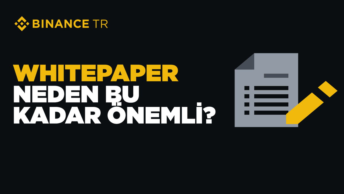BinanceTR's tweet photo. Whitepaper neden bu kadar önemli? 🤔

Bir kripto varlık projesinin vizyonunu, teknik altyapısını ve hedeflerini anlamanın en güvenilir yolu whitepaper’dır.

Yatırım kararları öncesinde bu dokümanın incelenmesi, projenin şeffaflığı ve sürdürülebilirliği hakkında önemli bir perspektif sunar.

Aslında bu nedenle whitepaper, bir projenin değerlendirilmesinde temel referans noktasıdır.