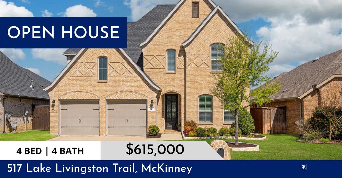 KristinePharr's tweet photo. 🏡✨ OPEN HOUSE THIS SUNDAY — YOU DON’T WANT TO MISS THIS ONE! ✨🏡

📍 517 Lake Livingston | McKinney, TX — Trinity Falls
🗓️ Sunday | 2–4 PM

Welcome to one of the most sought-after communities in McKinney 💫 — and a home that tr... https://t.co/xhQ5bYVnZ0 https://t.co/h6vtm7yuLp