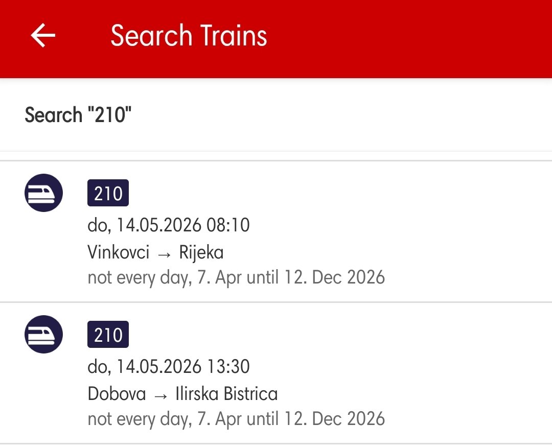 MetroRET's tweet photo. Because of this, I’m not getting suitable travel advice from Pivka to Rijeka.
I would like to know what the situation is and whether this train is running or not.

3/3 https://t.co/lJKHp3hDMl