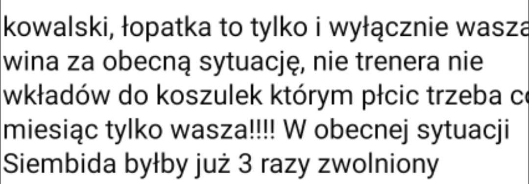 Tutaj nie ma trenować, tutaj trzeba dzwonić !
Kolejna kompromitacja przy Hutniczej!
Szkoda pisać, szkoda gadać ! 

Stal idzie na dno i mówmy o tym głośno !