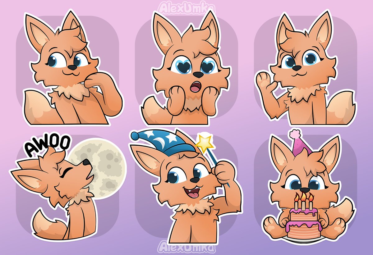 Updated YCH stickers for Vee :3