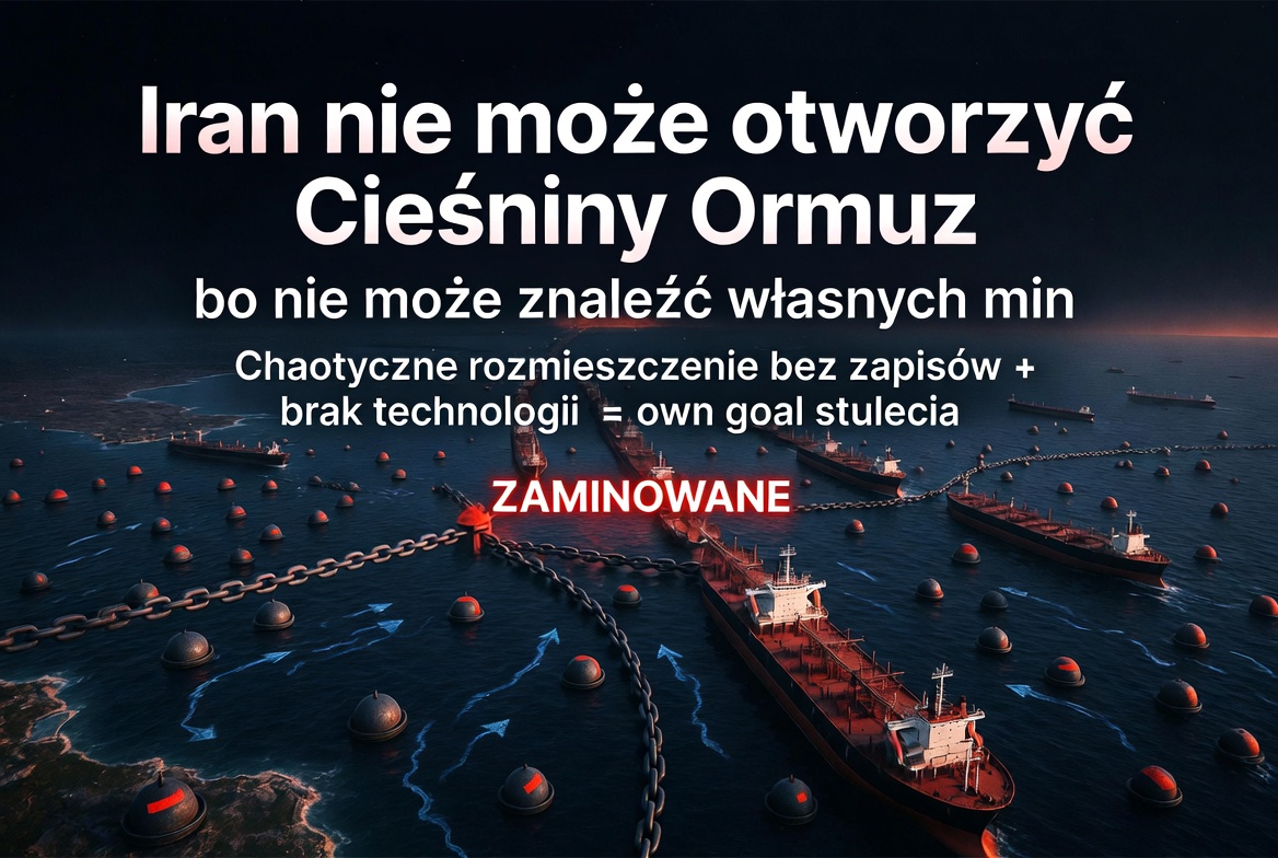 Według <a href="/nytimes/">The New York Times</a> The New York Times 🇮🇷 Iran w marcu 2026 roku chaotycznie rozstawił miny morskie w Cieśninie Ormuz, nie prowadząc żadnej dokumentacji ich lokalizacji.
Część min już odpłynęła z prądami morskimi i znajduje się poza pierwotnymi strefami zaminowania.
Teheran nie