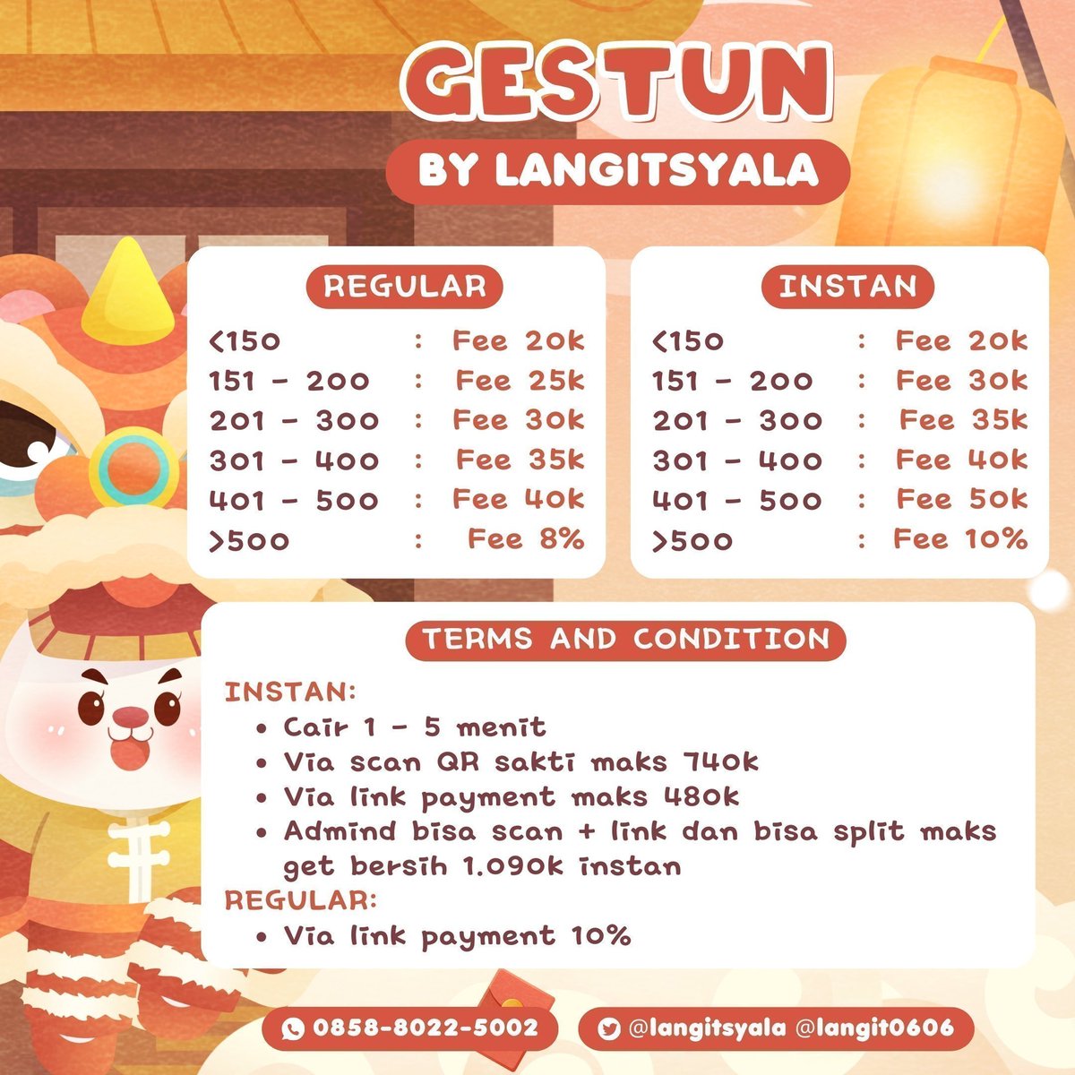 Langit0606's tweet photo. @kunxdgf Gestun All Paylatter di @langitsyala aja ka! 

Fee start 20k 🙌 Adminnya sat set banget dan dijamin trusted 10000% udah banyak testi di pinned. 

{via scan,linkpayment, tagihan, bisa instan/ reguler}

fast respon ke :
wa ( di bio ) @langitsyala https://t.co/Ztx9ZVt7WX