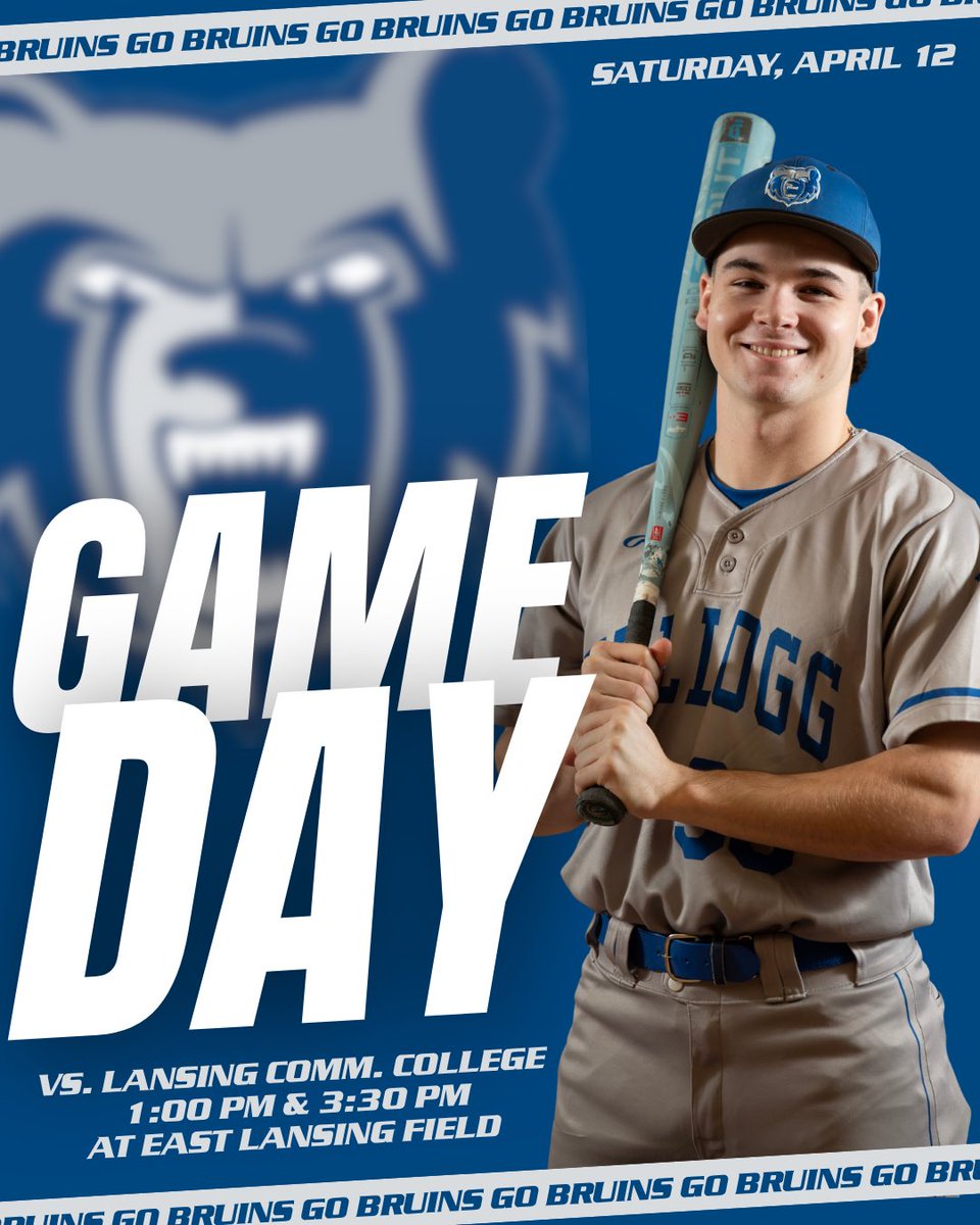 KelloggBruins's tweet image. ⚾️ @BaseballKellogg Game Day!
 
🆚 Lansing Community College
🕐 1:00 &amp;amp; 3:30 PM EST 
🚌 1623 Burcham Dr., East Lansing, MI
🔗Live Stats: web.gc.com/teams/JqEfeRyN…
 
#GreatDayToBeABruin  #KCCBaseball #BruCru
