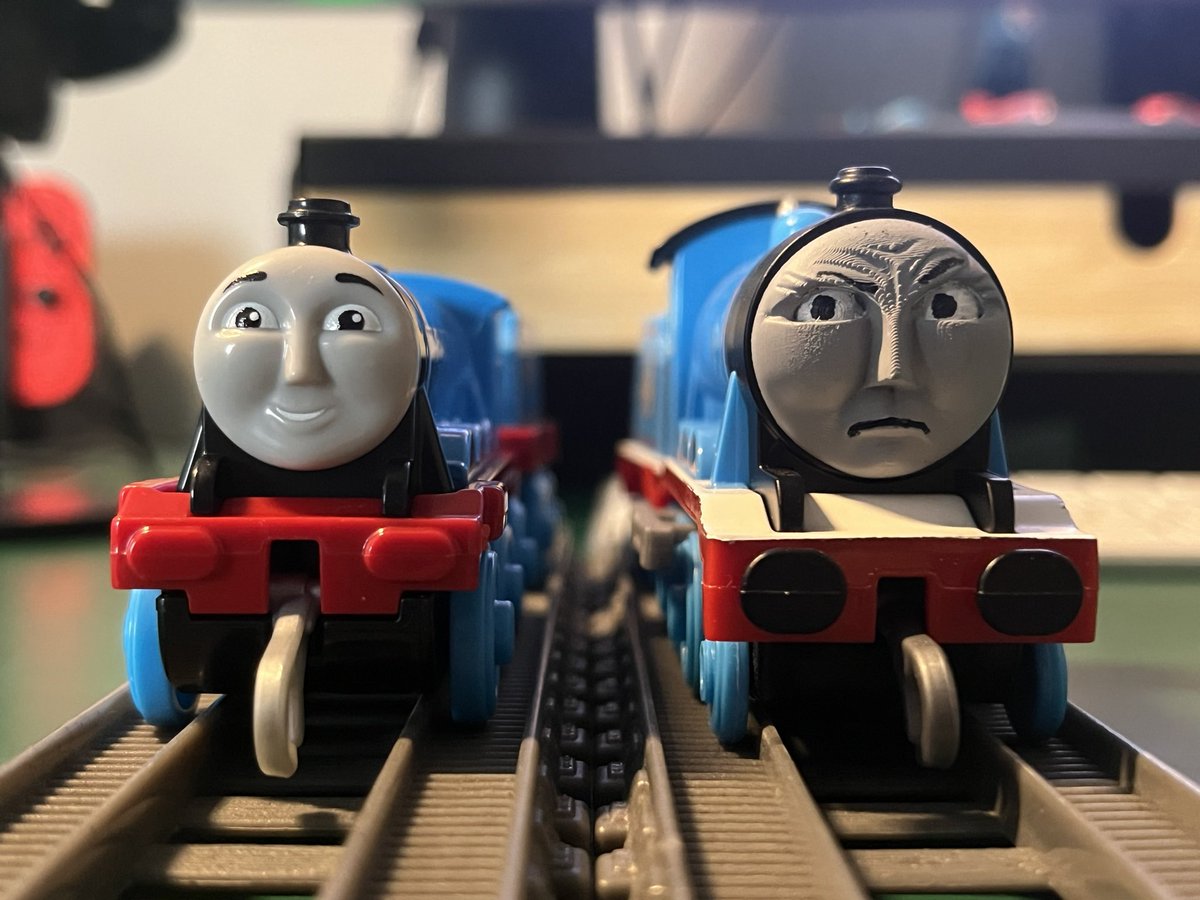 And here’s a closer look at Gordon and compare him to my custom Gordon.