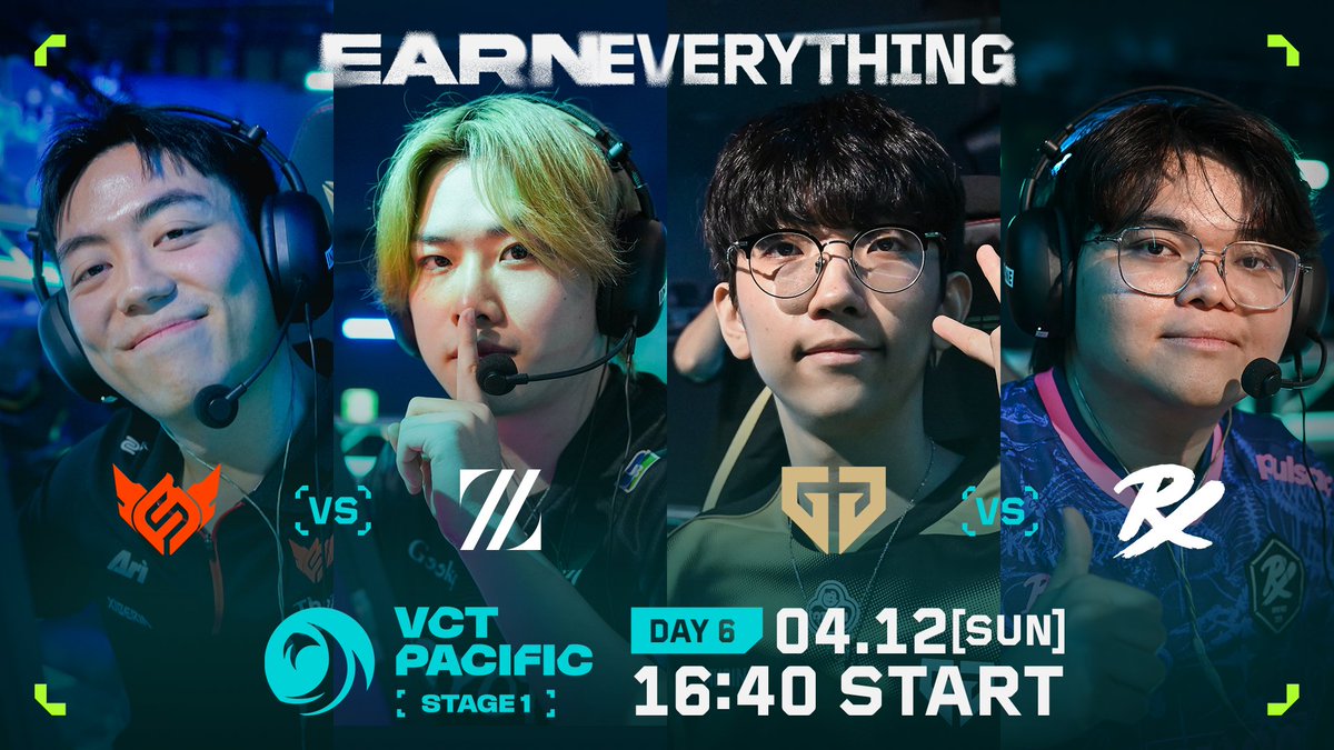 valesports_jp's tweet image. #VCT 
#VCTPacific 2026 STAGE 1 DAY 6
4/12(日) - 16:40 START👊

⚔️Match 1
@fullsense_gg vs @zetadivision 

⚔️Match 2
@geng_gold vs @pprxteam 

🎙️キャスター
yue / @64xk 
yukishiro / @yukishiro3